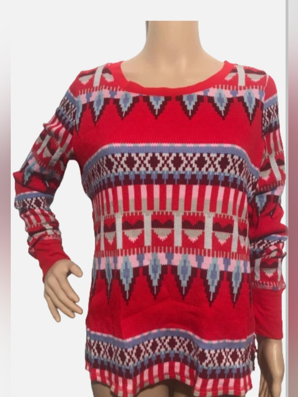 Victoria's Secret Fair Isle Style Print Thermal Top
